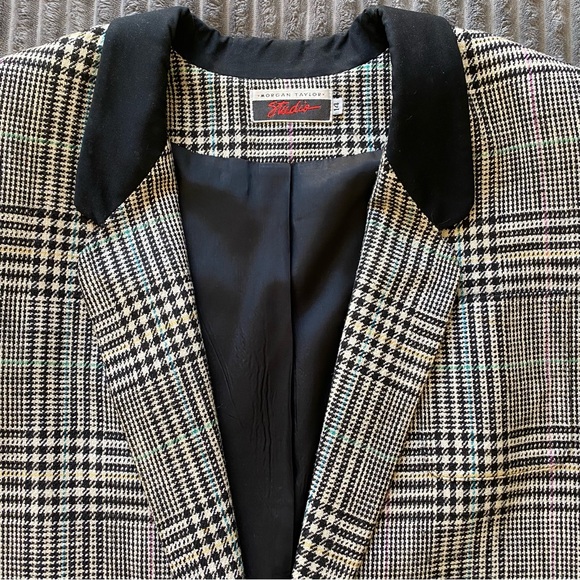 Vintage Morgan Taylor Blazer! Plaid padded jacket w/ pockets. Sz: 14 - Picture 2 of 16